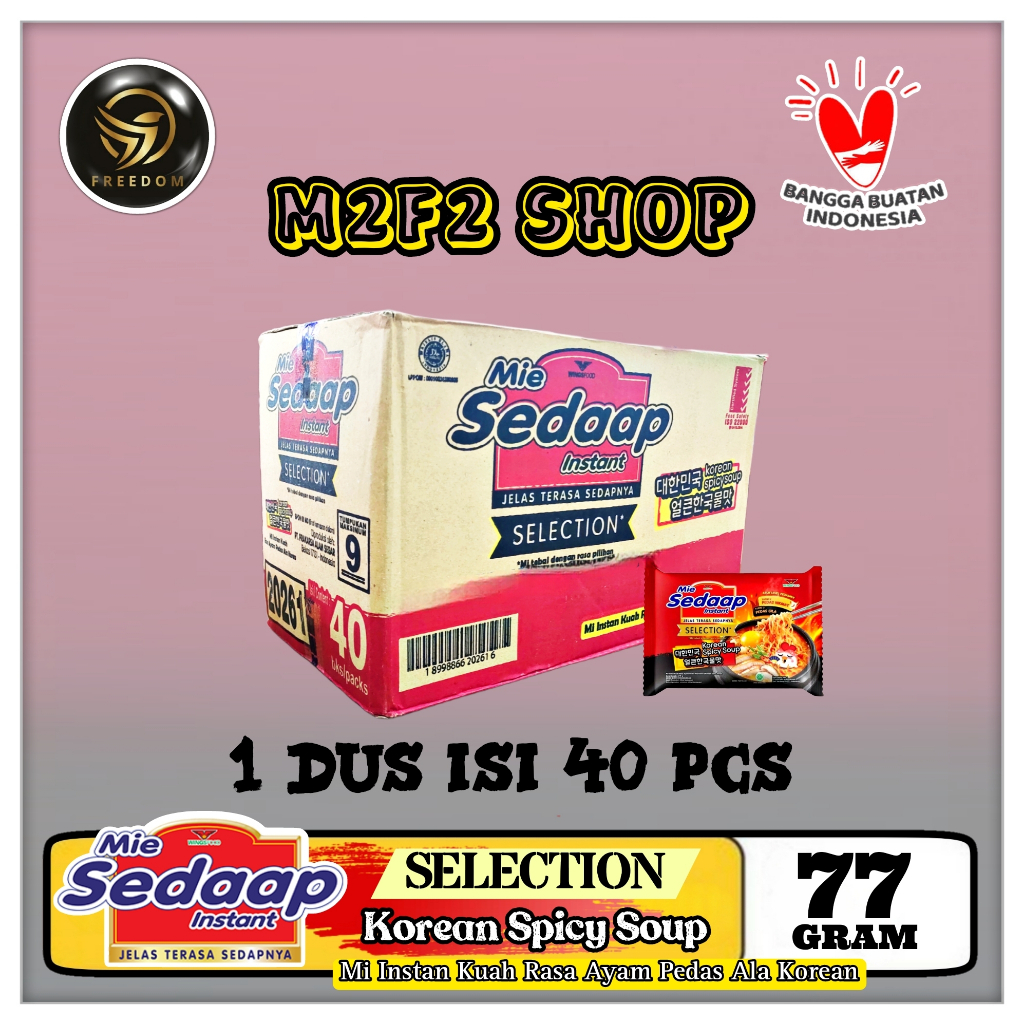 

Mie Sedaap Instant Kuah Korean Spicy Chicken Soup | Bag - 77 gr (Kemasan Karton)