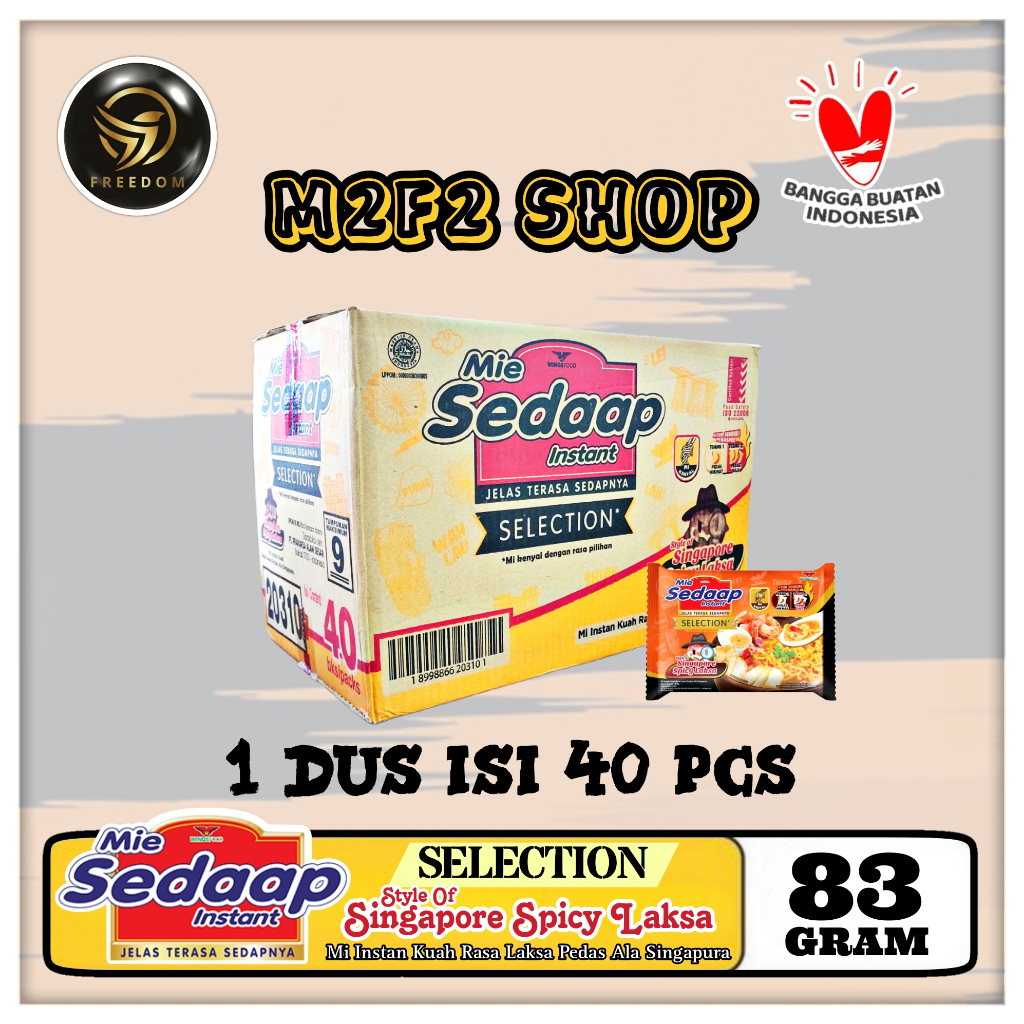 

Mie Sedaap Instant Kuah Singapore Spicy Laksa | Bag - 83 gr (Kemasan Karton)