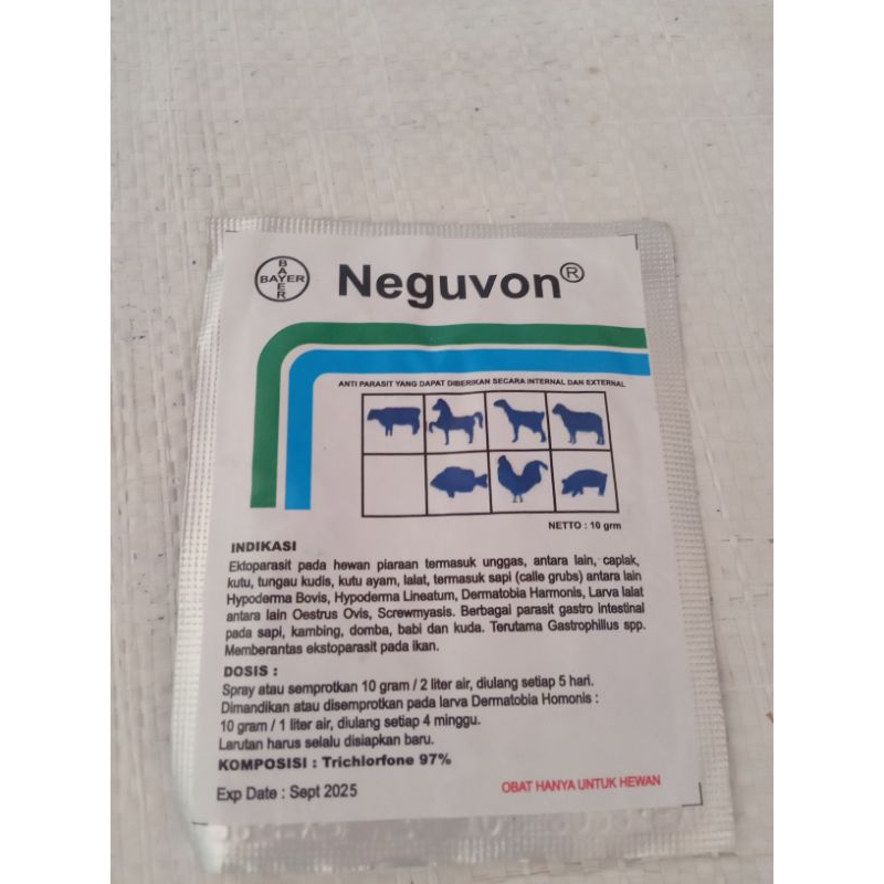 NEGUVON OBAT PARASIT LALAT KUTU UNTUK HEWAN