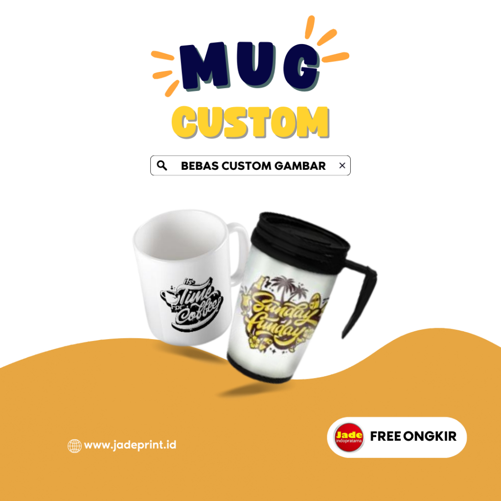 [JADE] Mug Custom  Murah ,Mug Kustom Mug Putih Custom Wisuda Mug Custom Hampers Custom Wisuda Mug In
