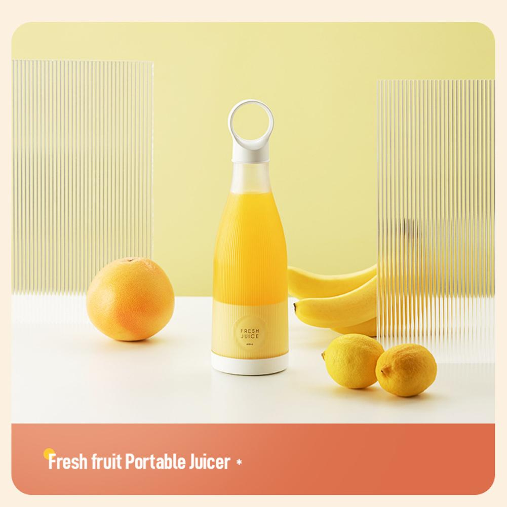 FRESH JUICE Blender Portable Buah Bottle Mini Juicer 1400mAh 450ml - 233 - White