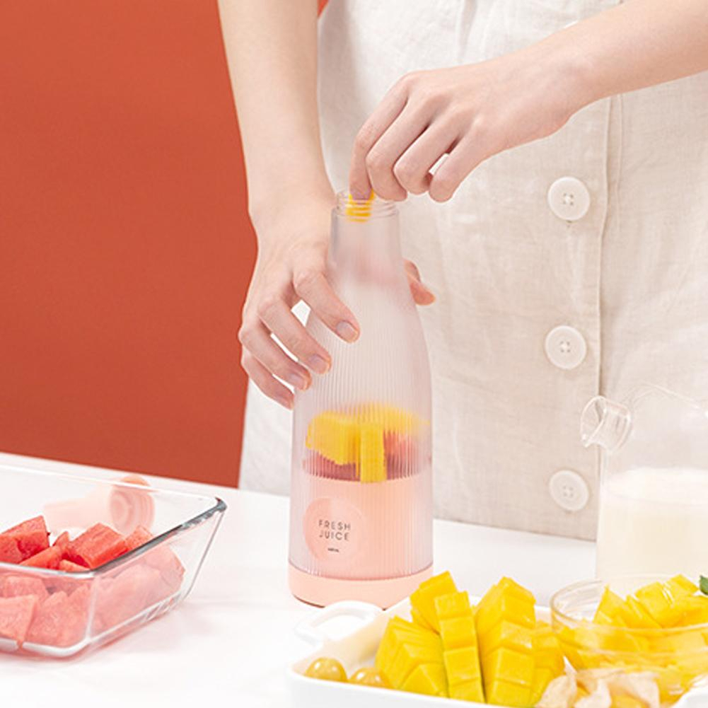 FRESH JUICE Blender Portable Buah Bottle Mini Juicer 1400mAh 450ml - 233 - White