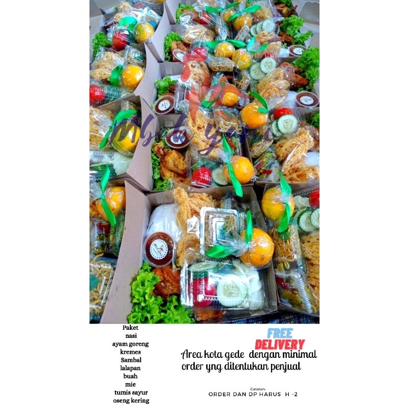 

paket nasi ayam ater ater gratis ongkir