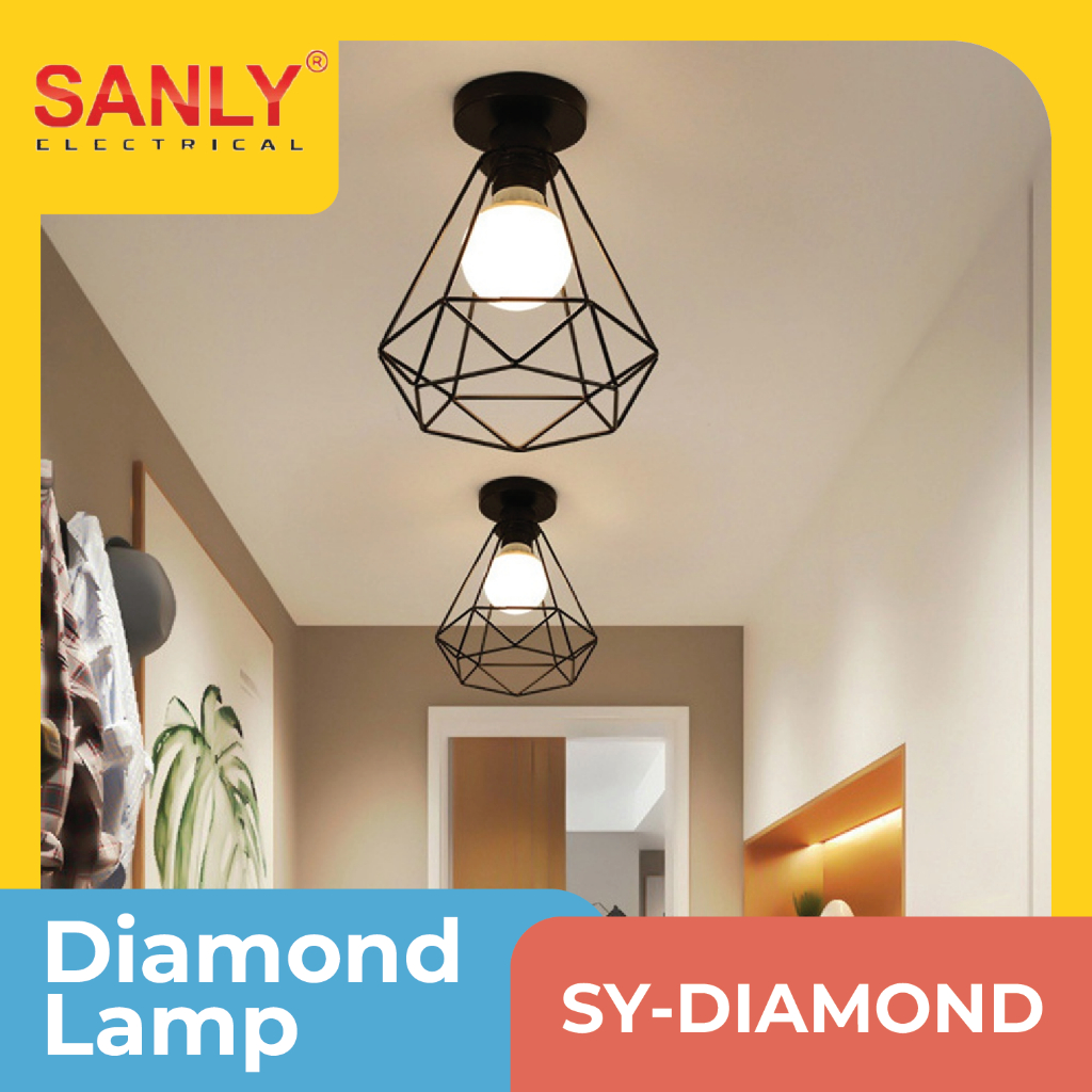 Lampu gantung Hias minimalis Model Vintage Diamond