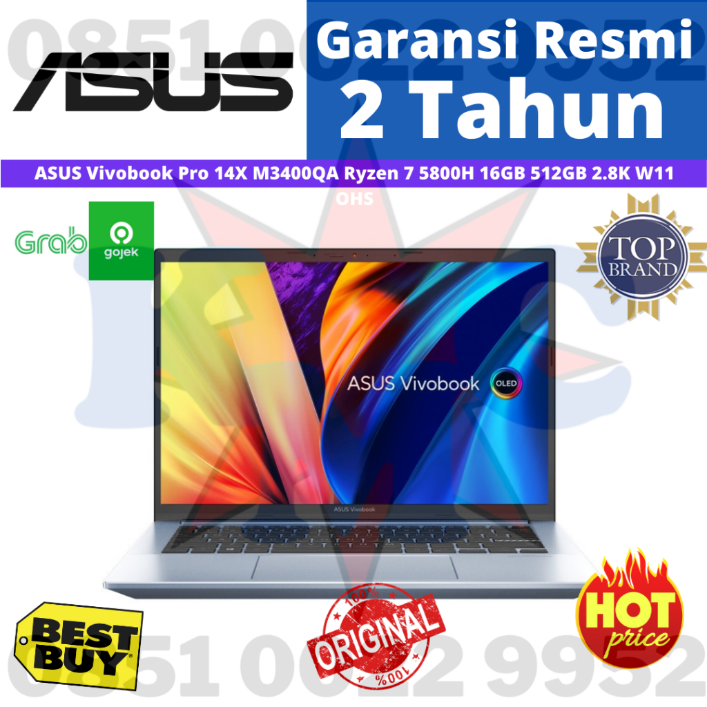 ASUS Vivobook Pro 14X M3400QA Ryzen 7 5800H 16GB 512GB W11 OHS