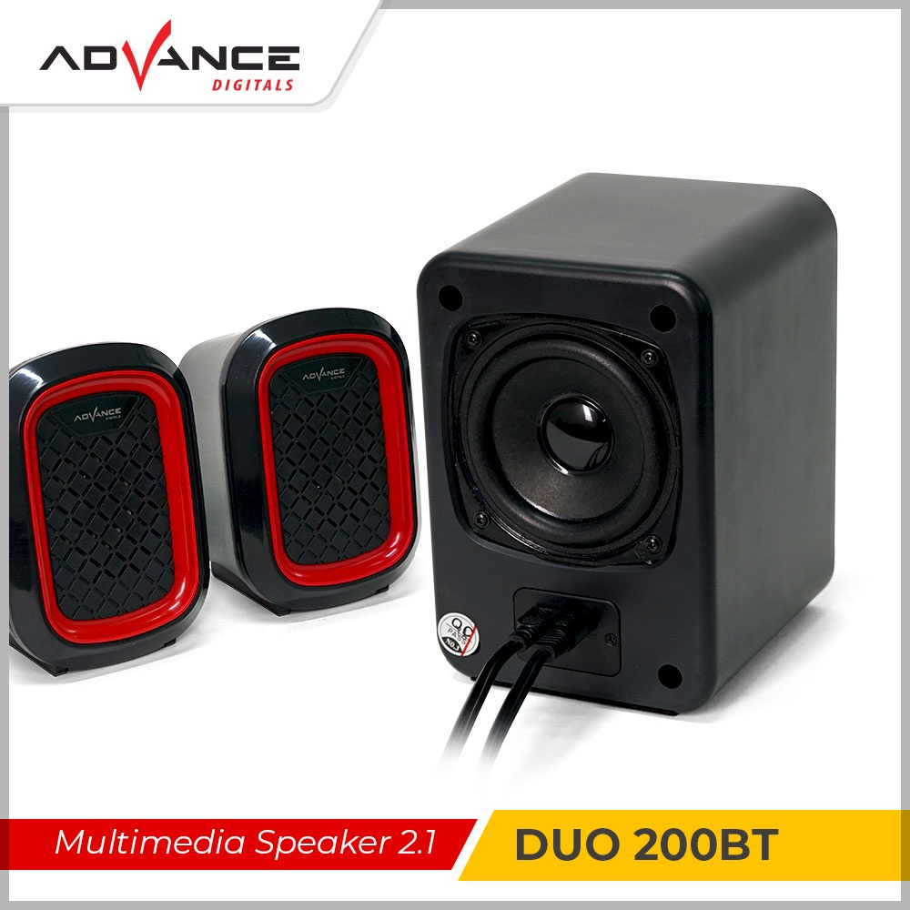 Advance Duo 200 BT Bluetooth- Multimedia Speaker PC Notebook Laptop | Garansi Resmi Advance 1 Tahun