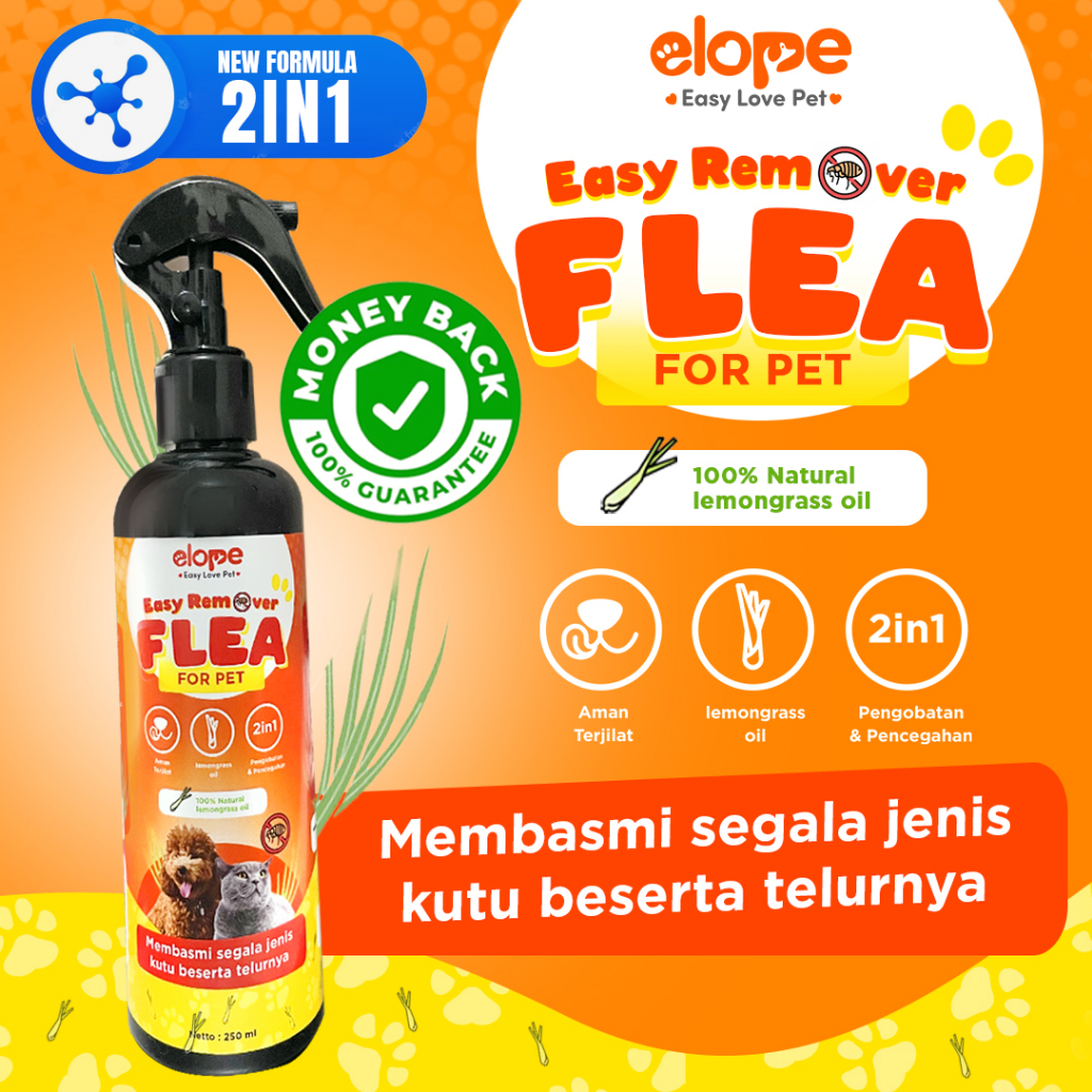 ELOPE Easy Remover Flea Anti Kutu Obat Pembasmi Kutu Kucing Anjing Kelinci Anabul