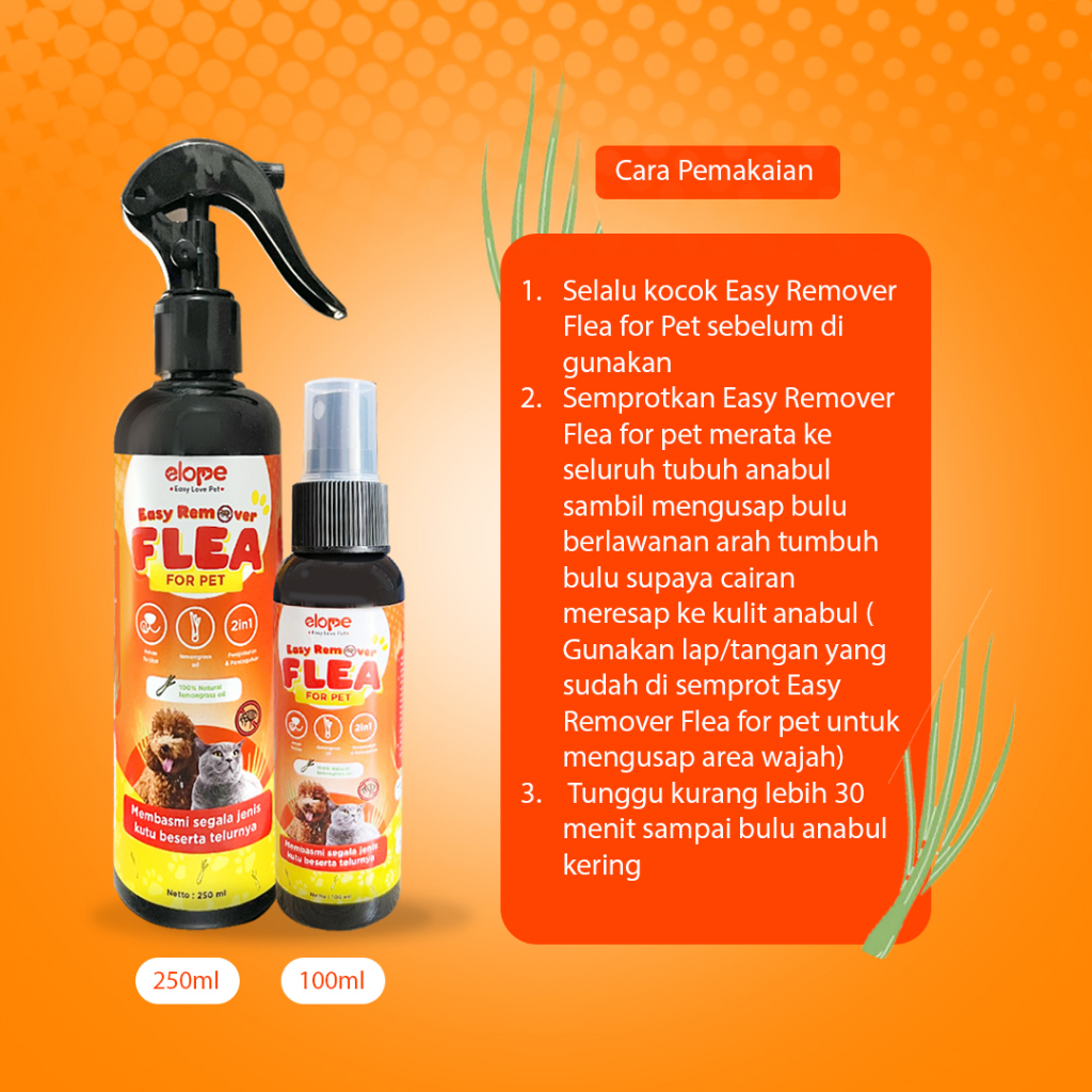 ELOPE Easy Remover Flea Anti Kutu Obat Pembasmi Kutu Kucing Anjing Kelinci Anabul