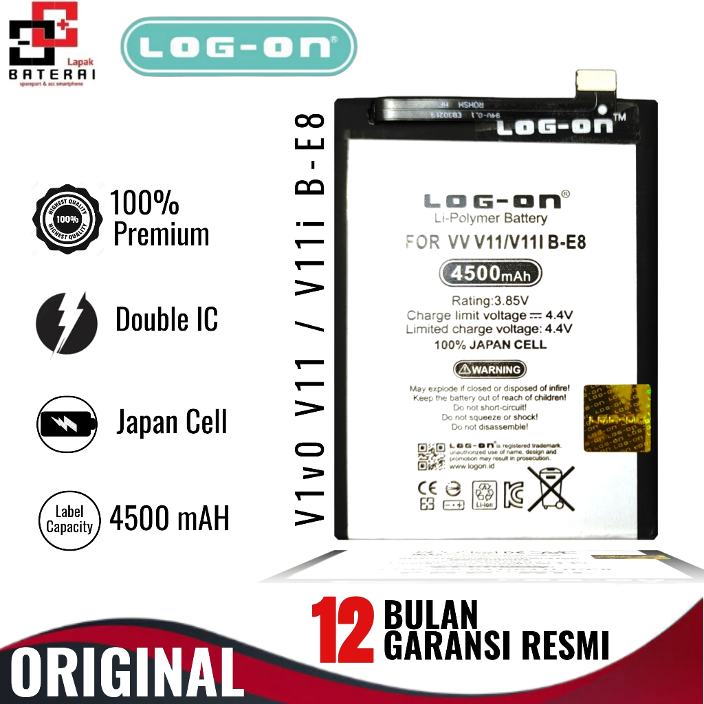 Log on - B-E8 Vivo V11 / V11i / Y97 Double IC Battery Baterai Batre