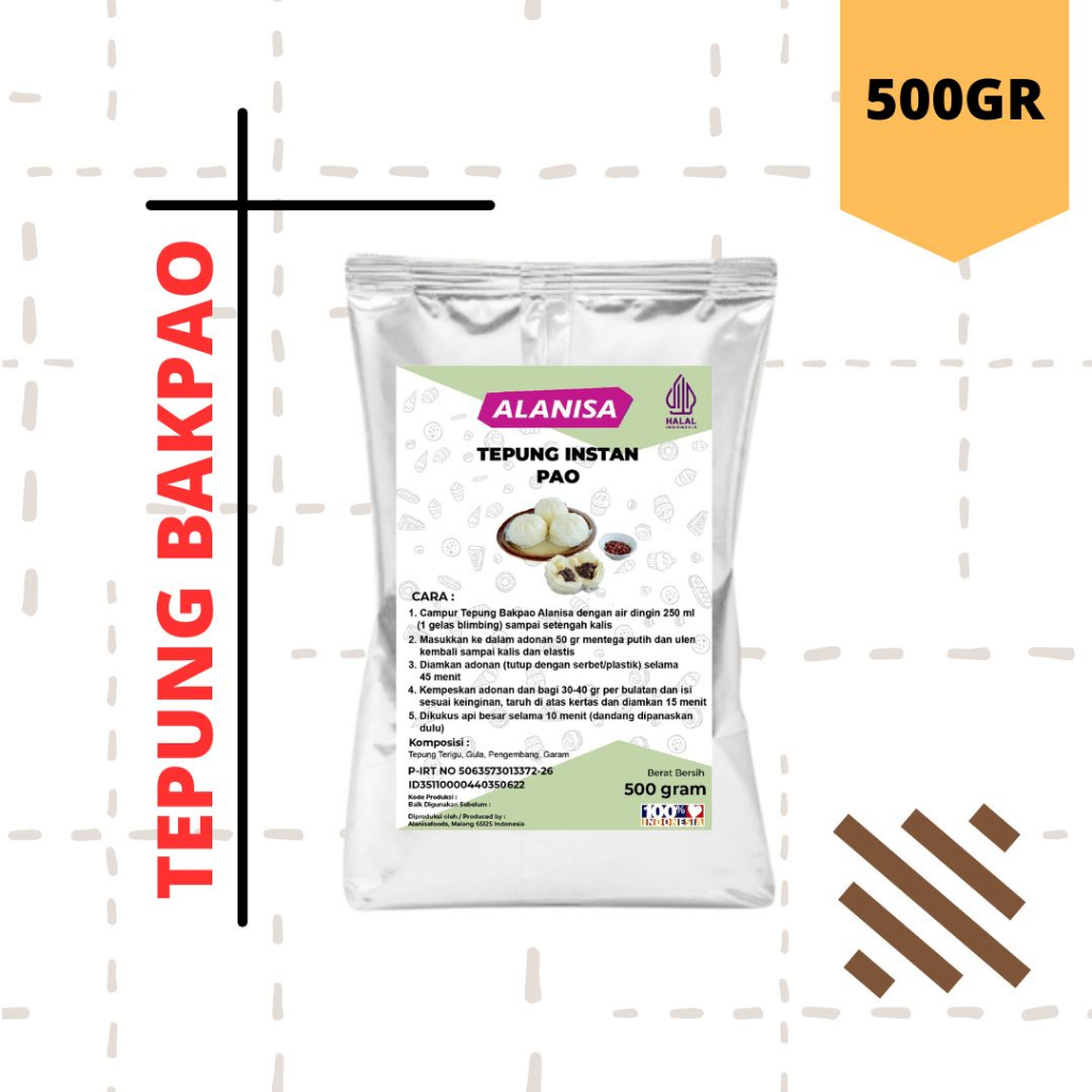 

PRAKTIS!! TEPUNG BAKPAO 500GR