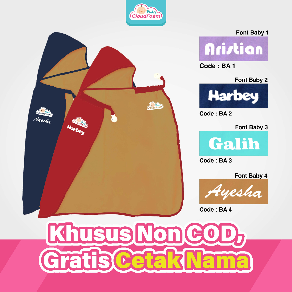 Baby Cloudfoam Paket Lengkap Cotton Bamboo / Bantal Anti Peyang / Guling / Selimut / OTG Blanket