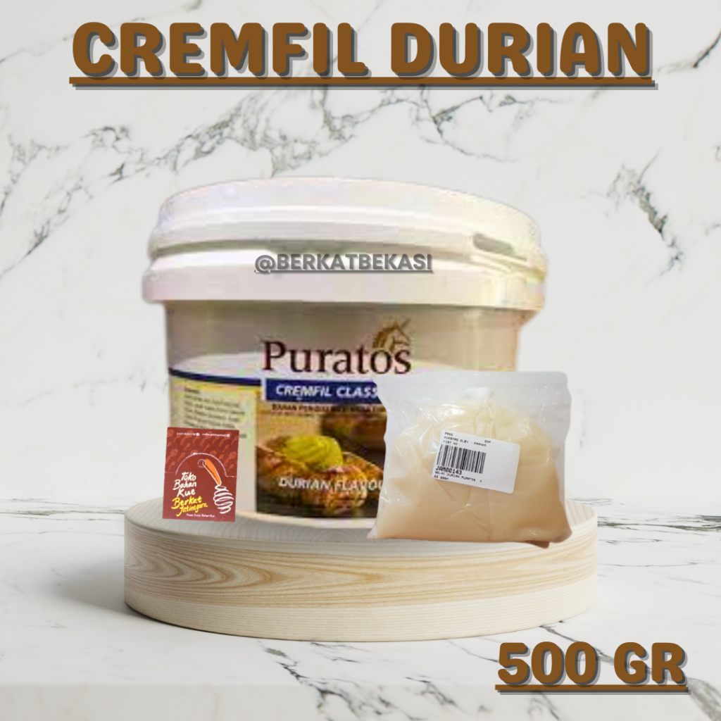 

SELAI DURIAN PURATOS CREMFIL / FILLING / TOPPING (500GR)