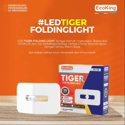 EcoKing Lampu Led 25 Watt EcoKing Tiger Folding Light Lampu Lipat 25w