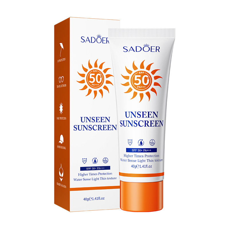 SADOER Shea butter oil extract sunscreen SPF50 PA++++ Brighten skin tone insoften and clear