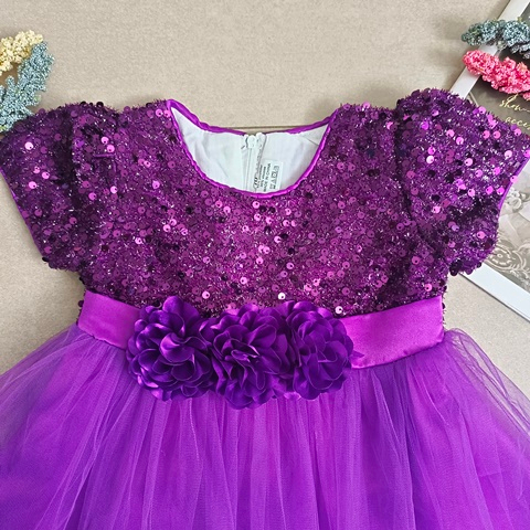 [Brandedbaby] 6M-8T DRESS PESTA ANAK PEREMPUAN NEW COLOR / PARTY DRESS ANAK PEREMPUAN LENGAN PENDEK / DRESS PESTA BABY SEQUIN MEWAH