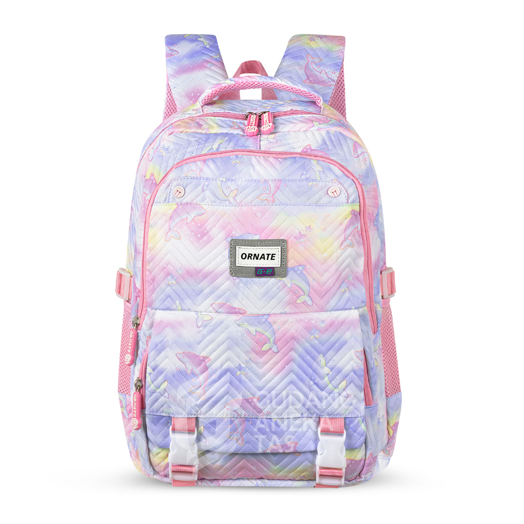 Tas Ransel Anak Perempuan Backpack  Cewe SD dan SMP Ornate