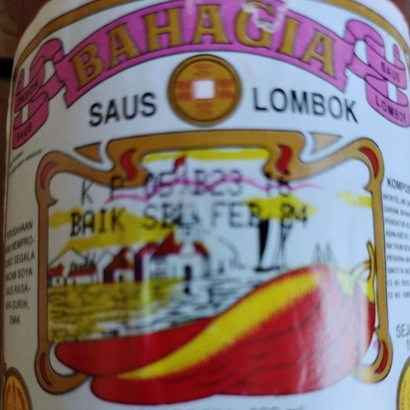 SAOS LOMBOK BAHAGIA/ SAOS SAMBAL CAP BAHAGIA 620 ML