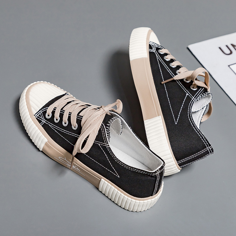 Favorite &quot;FREE BOX&quot; (Size 37 - 41) Sepatu Wanita Sneakers Bertali Kets Tali Warna Kasual Fashion Kanvas Anti Slip Import Premium Quality 9043