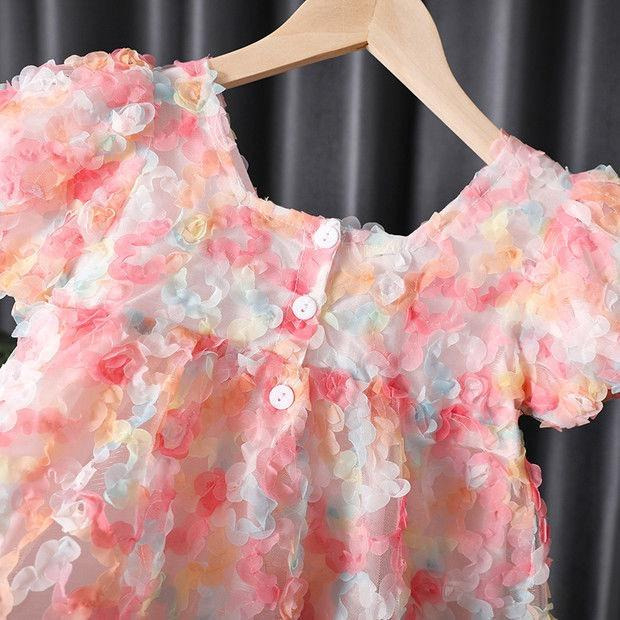 Setelan Anak Perempuan Motif Bunga Warna Warni