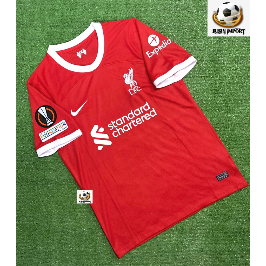 Jersey Baju Bola Lvrpll Home Full Patch 2023 2024 Grade Ori