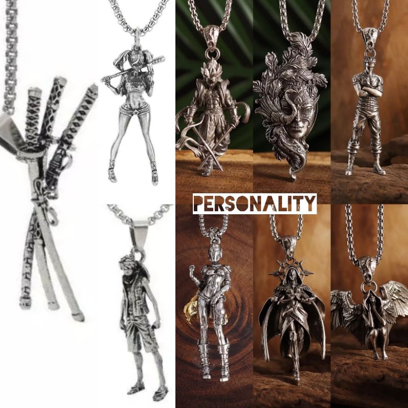 Kalung personality harley quinn one piece pria wanita