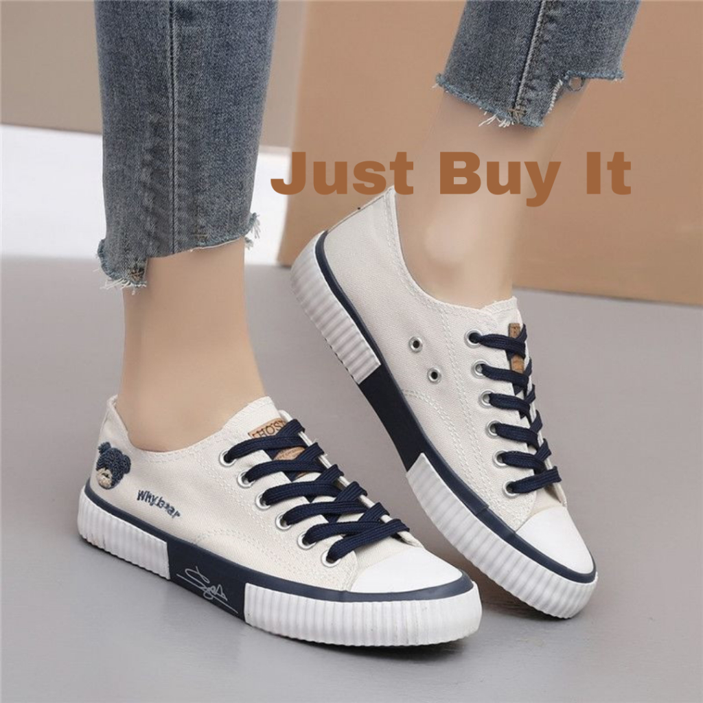 JBI-0251[ Bisa COD ] Sepatu Wanita Sneakers Tali Kanvas dan Elegan Sepatu Import Original Terbaru-Sepatu Canvas Wanita Import High Quality