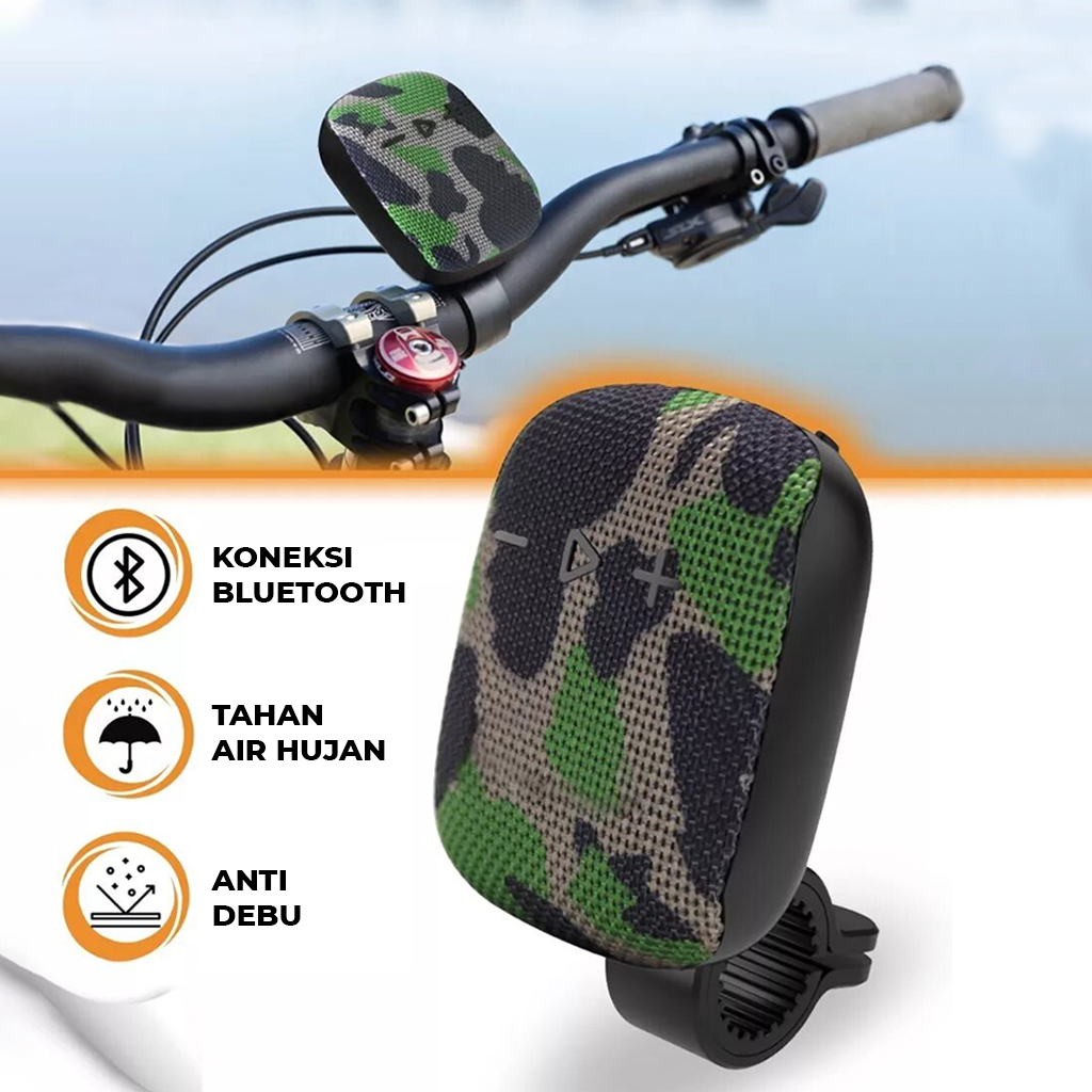 Sepeker Wireless Stang Speaker Bluetooth Sepeda Motor Deep Bass Speker Belutut Music With Memori Card Aman Anti Ribet Untuk Mendengarkan Musik Saat Berkendara NBWS225 | GROSIRXPRESS