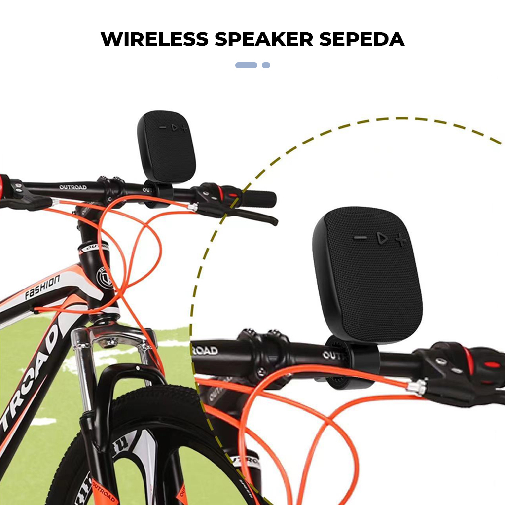 Sepeker Wireless Stang Speaker Bluetooth Sepeda Motor Deep Bass Speker Belutut Music With Memori Card Aman Anti Ribet Untuk Mendengarkan Musik Saat Berkendara NBWS225 | GROSIRXPRESS