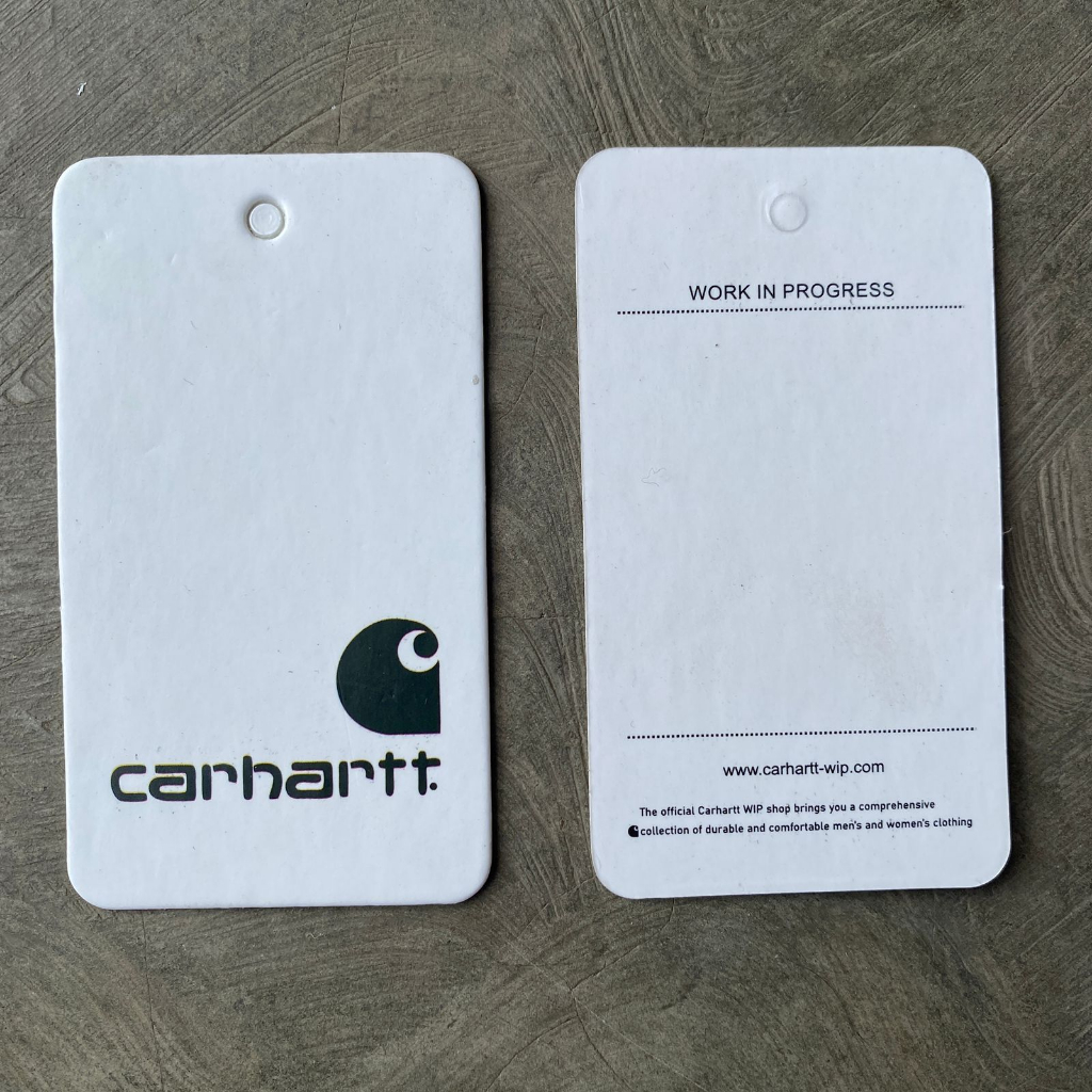 WOVEN LABLE CARHART NEON BLACK MAIN TAG LABEL JAHIT KELILING BORDIR PENUH PREMIUM