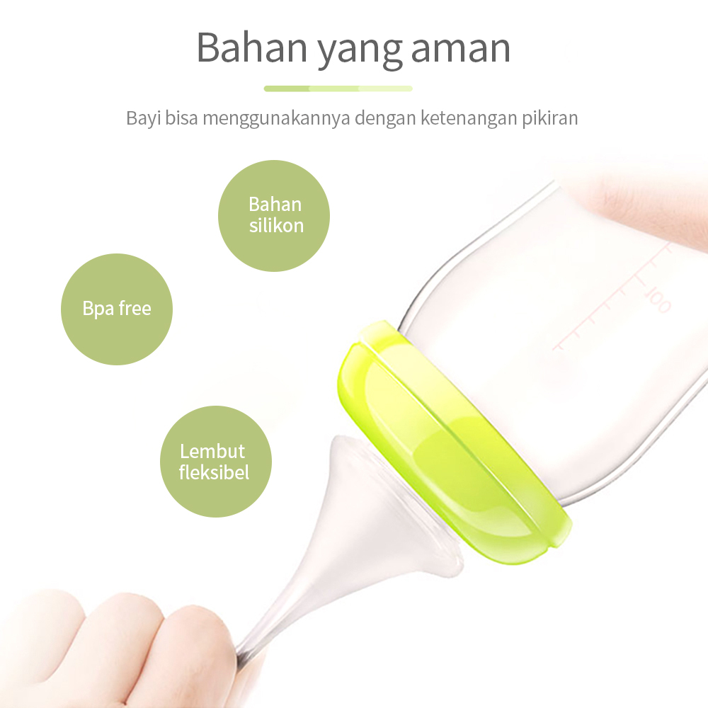 Mumystation 5cm Dot Nipple Peristaltic Leher lebar/ empeng bayi