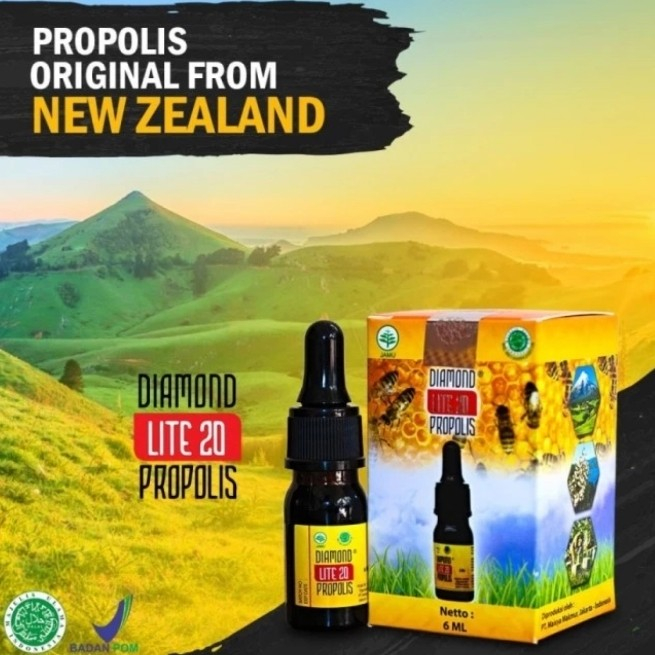 Propolis Diamond Lite 20 New Zealand Isi 60ml ORIGINAL