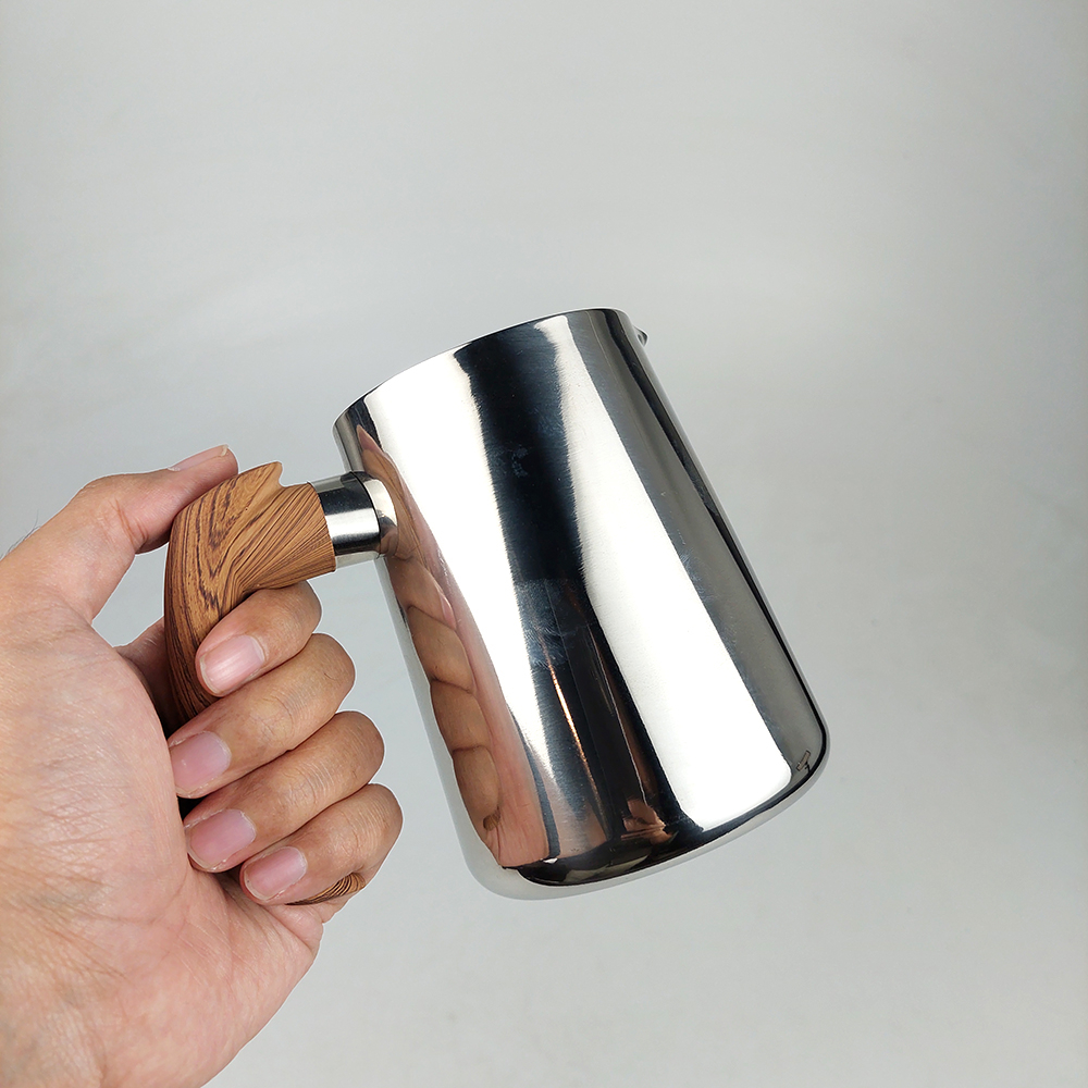 Gelas Susu Milk Jug Espresso Latte Art Stainless Steel 600ml - DRH600 - Silver