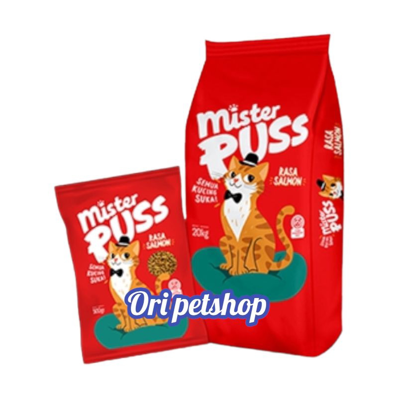 EKSPEDISI - MAKANAN KUCING MISTER PUSS 20KG  NO PORK -RASA SALMON