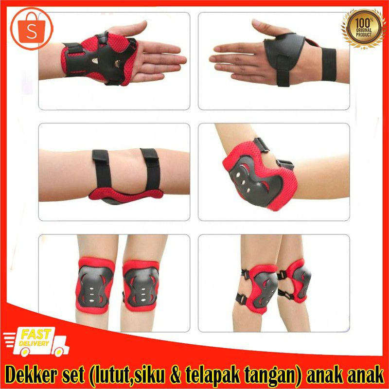 DEKER INLINE SKATE/ SEPATU RODA / Pelindung Lutut Sikut Sepatu Roda Anak
