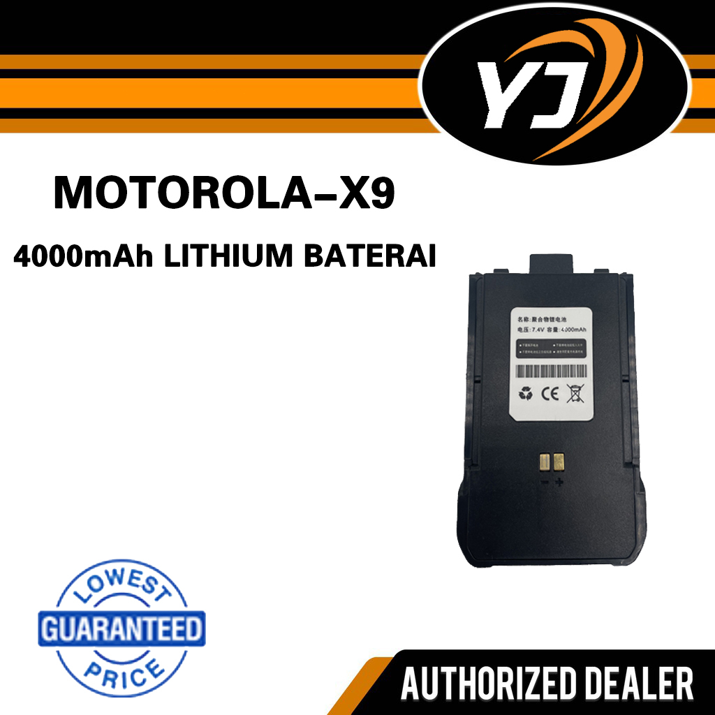 BATERAI HT Motorola X9 7.4v 4000mah Lithium Ion Two Way Radio Battery