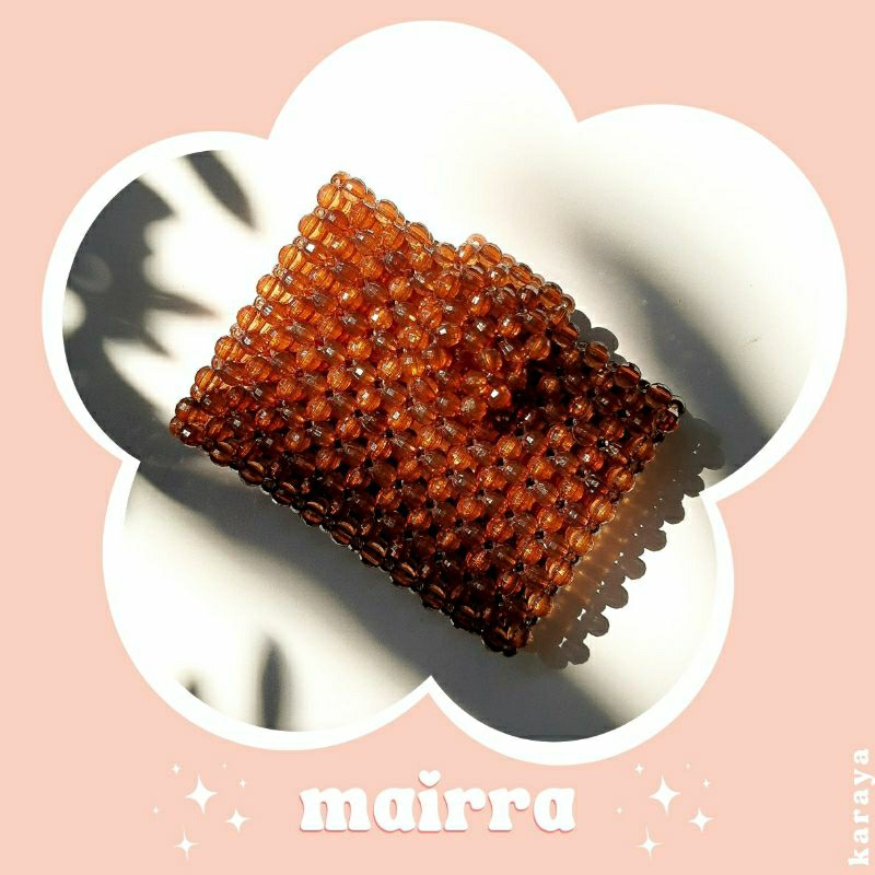 Mairra Wallet - Brown // Card Wallet - Dompet Manik Manik - Wallet