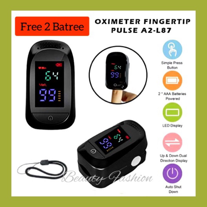 Pulse Oxymeter Free Batre  / Alat Ukur Kadar Oksigen Darah