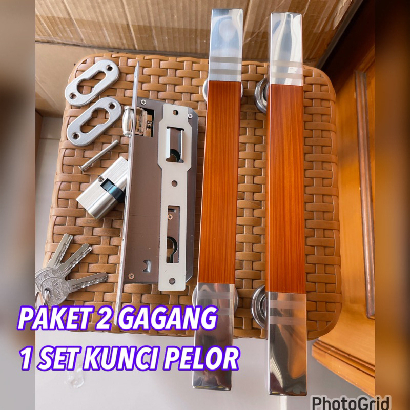 PROMO KUNCI PINTU KUPU2 KUNCI PINTU MODEL MINIMALIS 4 PCS PH SS UK 33 CM + KUNCI PELOR SALE MURAH