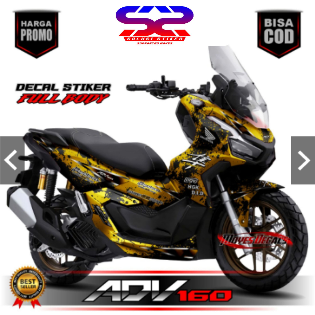 TERBARU Stiker Decal ADV 160 Desaind Hayabusa Gold FullBody Decal ADV 160  FullBody