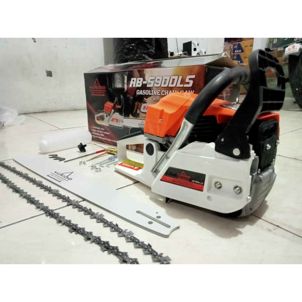 READY GERGAJI MESIN CHAINSAW BAR BAJA/LASER CHAINSAW 5900 2TAK BENSIN CHAINSAW MESIN POTONG KAYU 58CC MESIN Gergaji Potong Pohon Kayu Chain saw / Senso