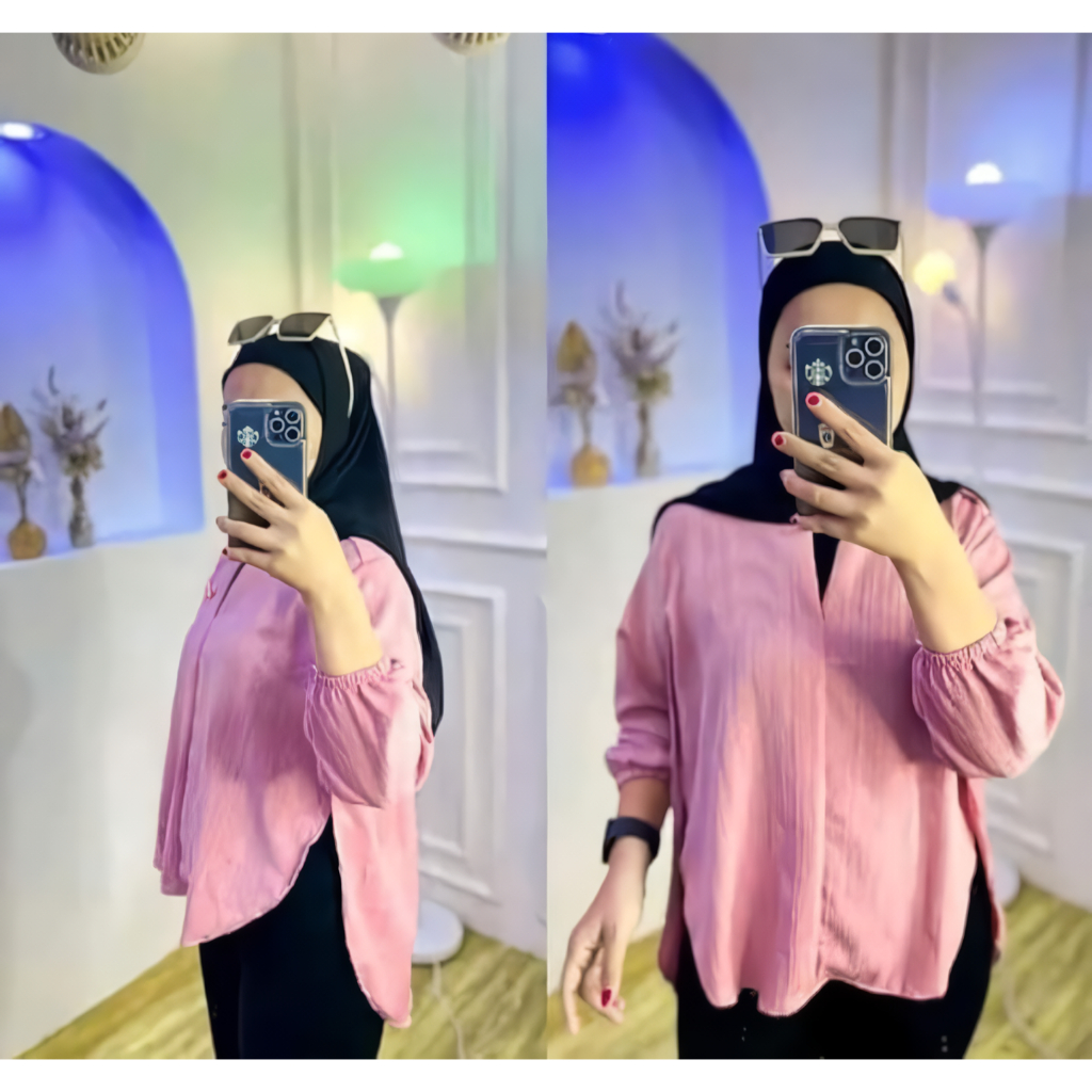 BLOUSE LIVIA BAHAN LADY CRUSH / ATASAN WANITA PREMIUM BAHAN TEBAL / Baju Atasan Wanita Terbaru / kemeja wanita / Blouse Wanita / Baju Wanita / atasan Wanita Kekinian