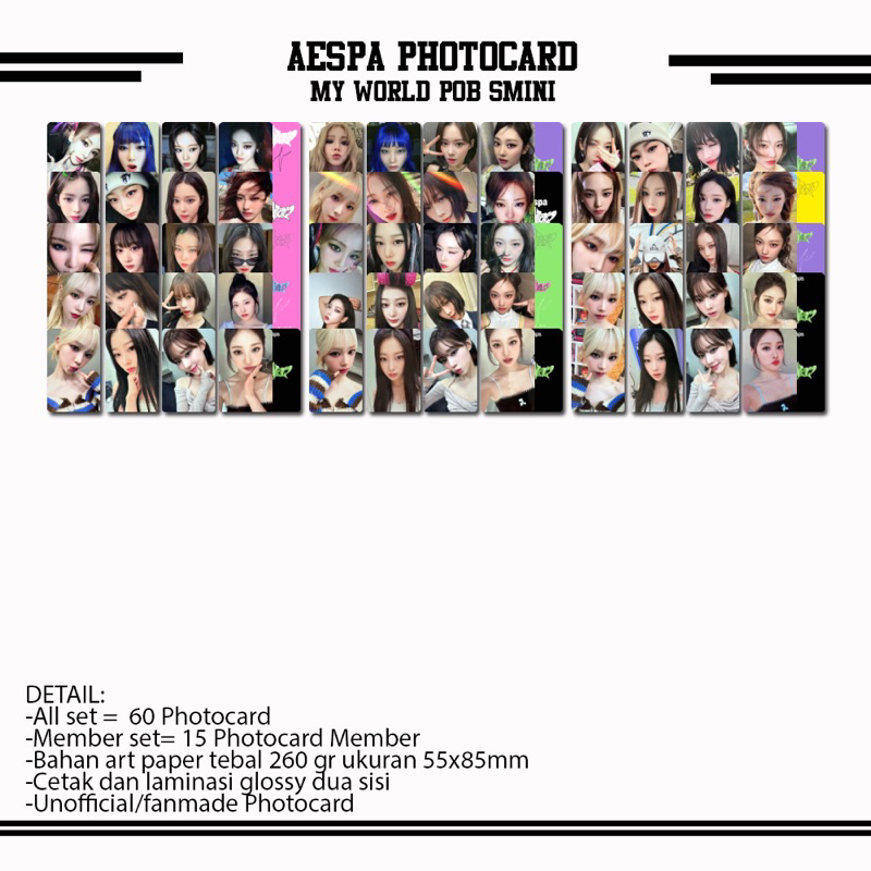 AESPA MY WORLD SMINI POB PHOTOCARD