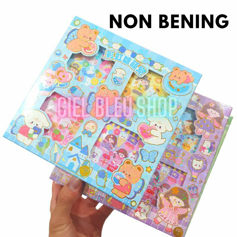 100 PCS  STIKER VIRAL DECO AESTHETIC MOMO STICKER HP TUMBLER LAPTOP + BONUS BOX / CIEL BLEU SHOP