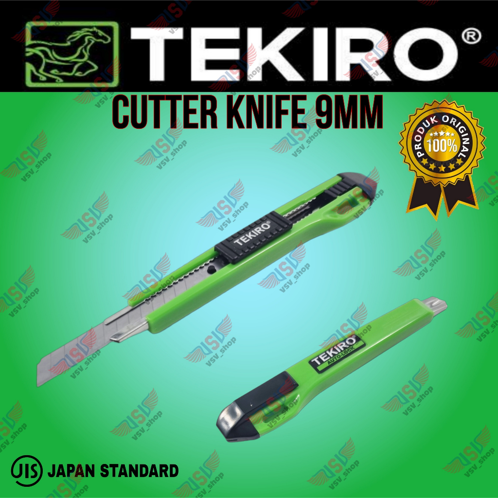 TEKIRO Pisau Cutter / Cutter Knife 9mm / Cutter Kecil