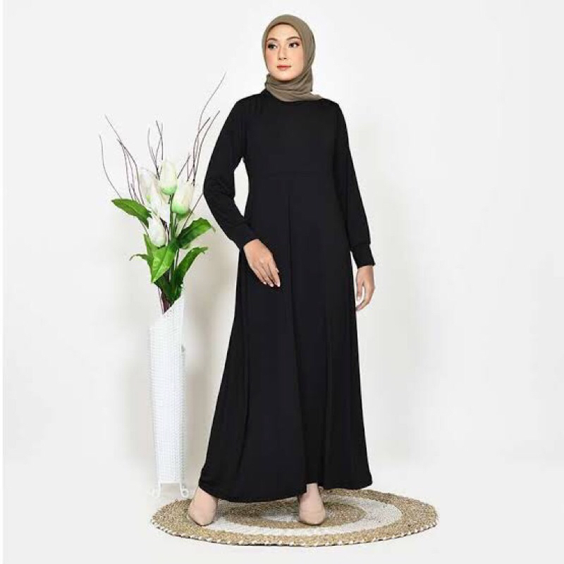 inner jv hasanah lengan panjang jumbo / dalaman gams lengan panjang jv hasanah jumbo / gamis hitam j