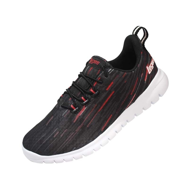 Sepatu League Legas Cewe Hitam Fit La W Slop Running Shoes Wanita Original