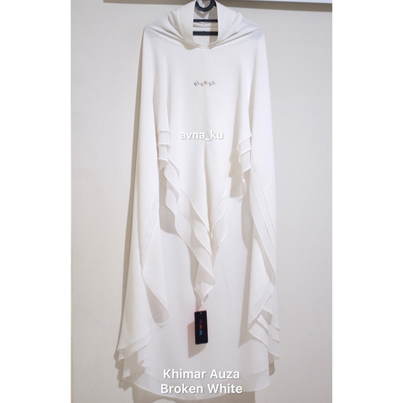 New with Tag Khimar SISESA Auza ( Sumayya 3 Lapis ) Broken White / Putih / BW
