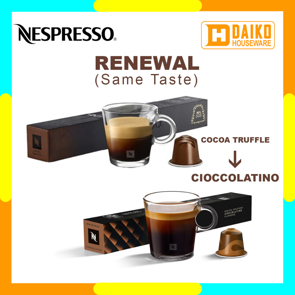 Capsule Nespresso Cioccolatino - Cocoa Truffle Kopi Original Nestle Pack - Coffee Barista Creations Kopi Kapsul Exapred Panjang