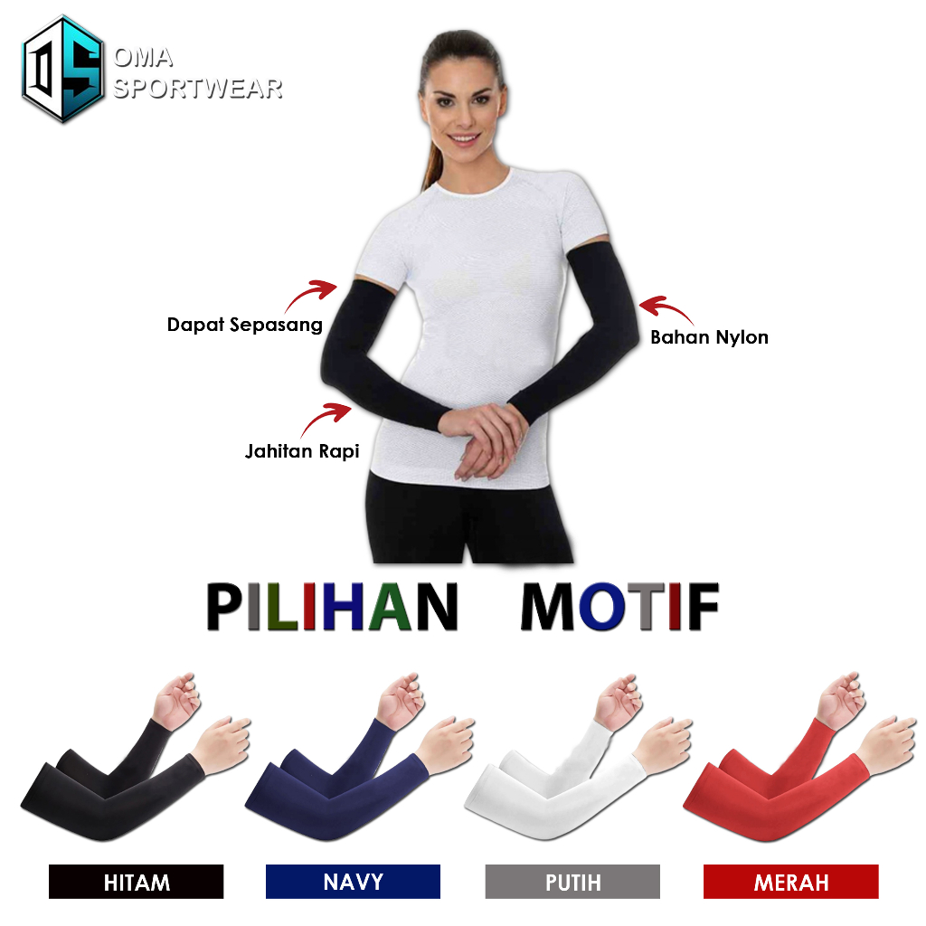 Handsock Manset Deker Tangan Lengan Panjang Pria Wanita Polos