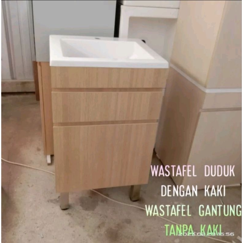 Wastafel standing cuci tangan / wastafel set kabinet / wastafel kran manual